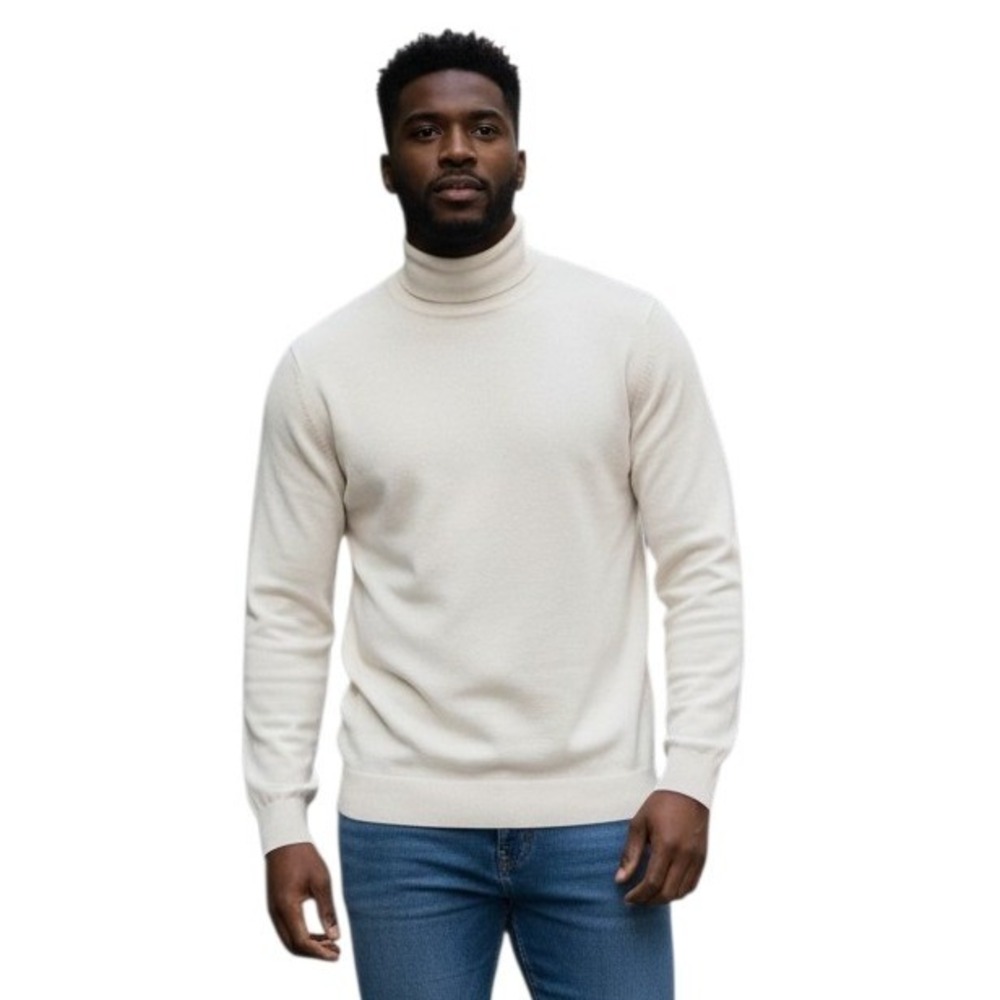 Suitsupply Merino Wool Mens size XXL Preppy Career Classic Turtleneck Sweater